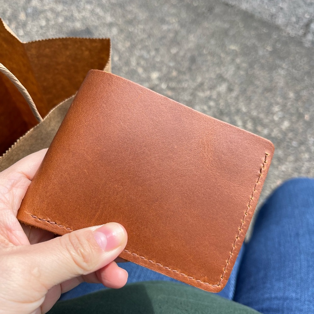 Portland Leather Goods Brown Leather billfold Wallet